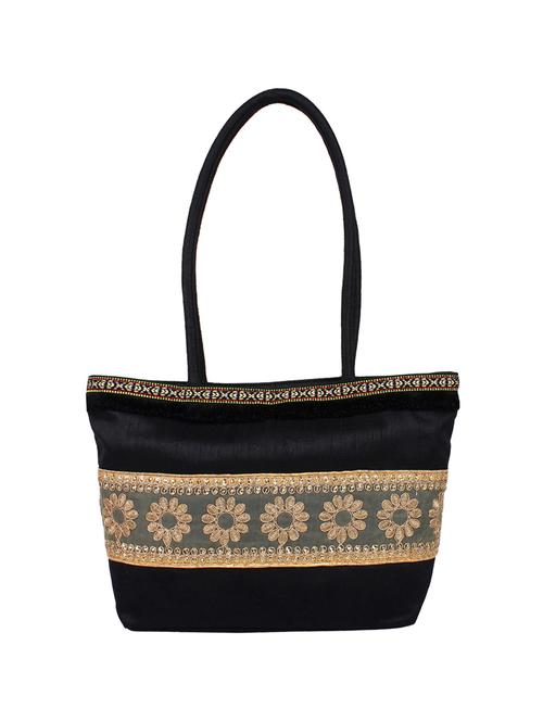 black silk handbag - 14349311 - Standard Image - 0