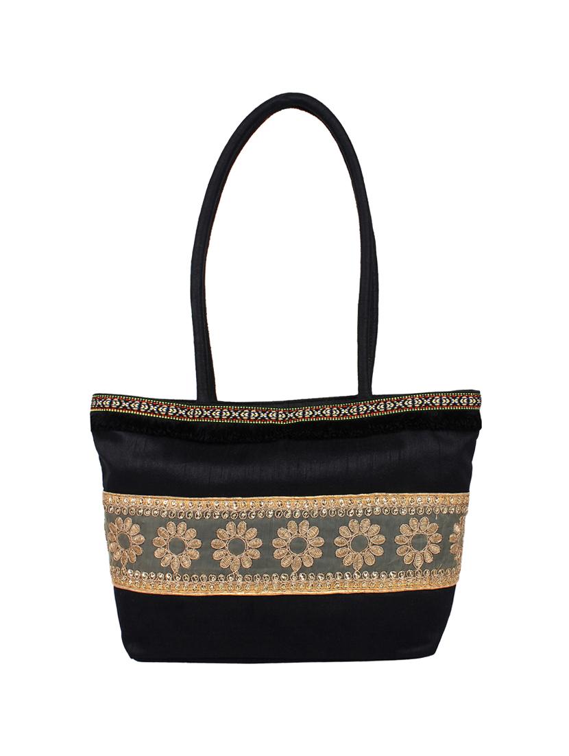 black silk handbag - 14349311 - Zoom Image - 0