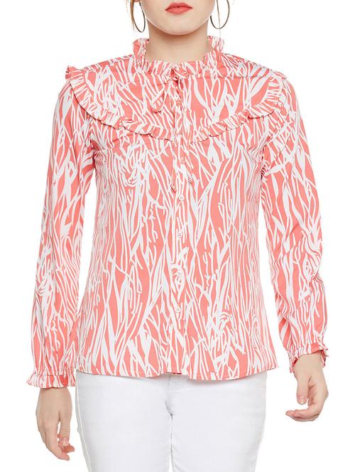 pink printed regular shirt - 14349937 - Standard Image - 0