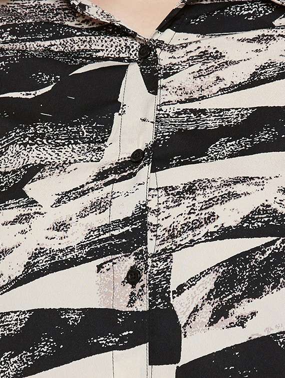black printed regular shirt - 14349942 -  Standard Image - 3