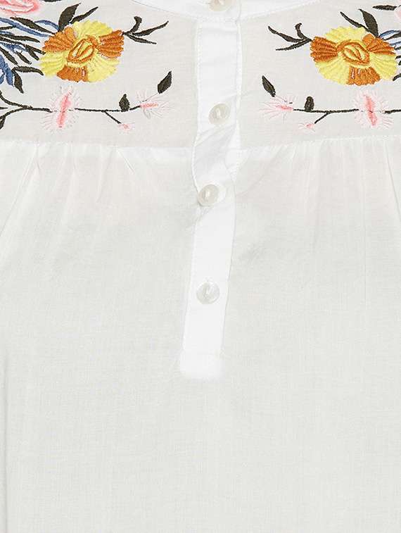 white viscose regular top - 14349972 - Standard Image - 3