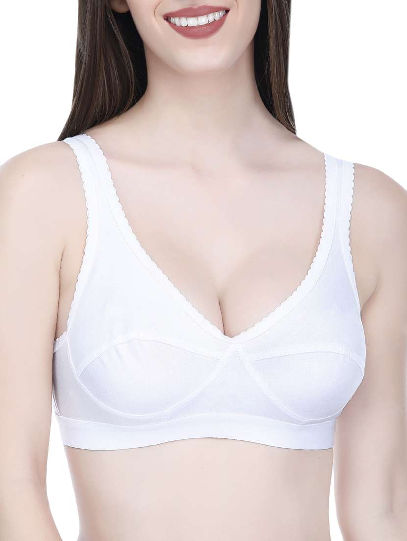 optic white solid bra 