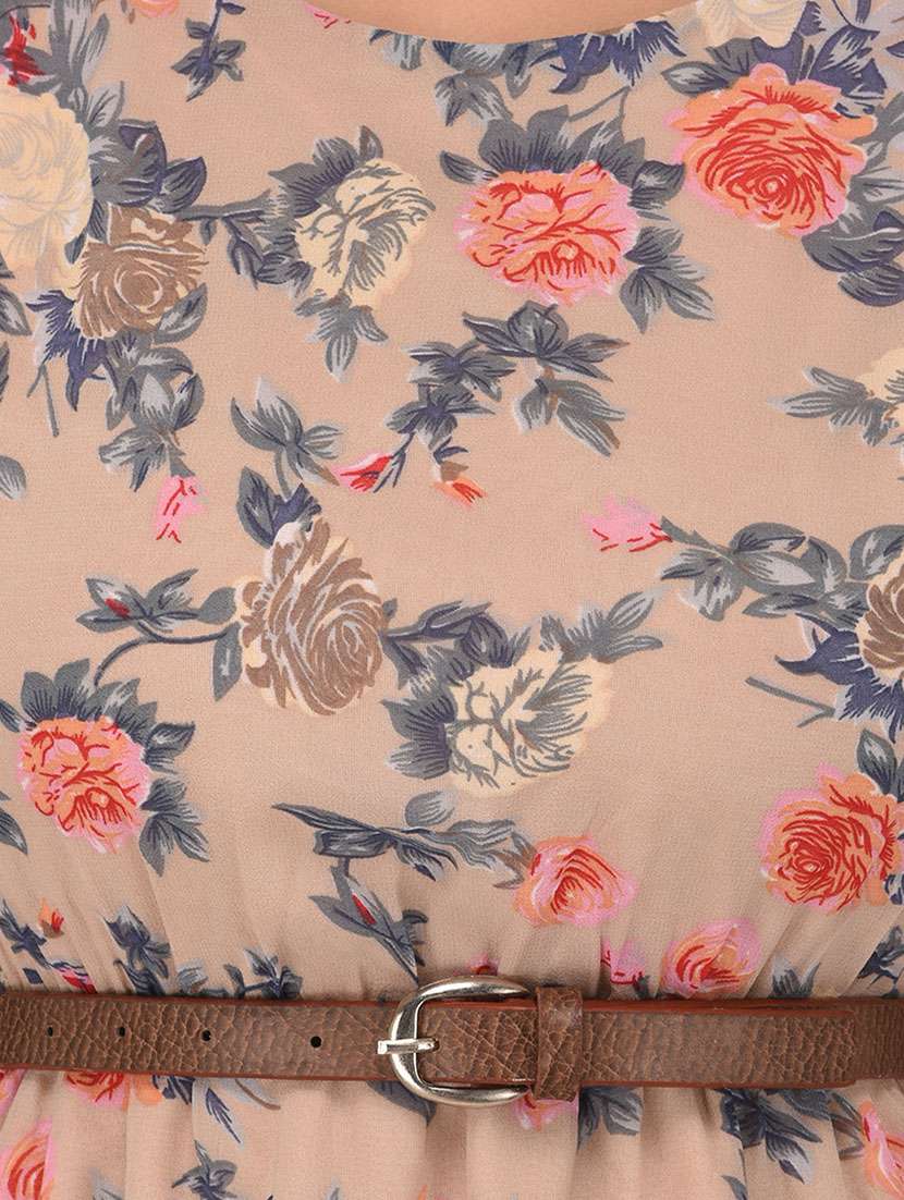 beige floral printed maxi dress - 14352806 -  Standard Image - 3