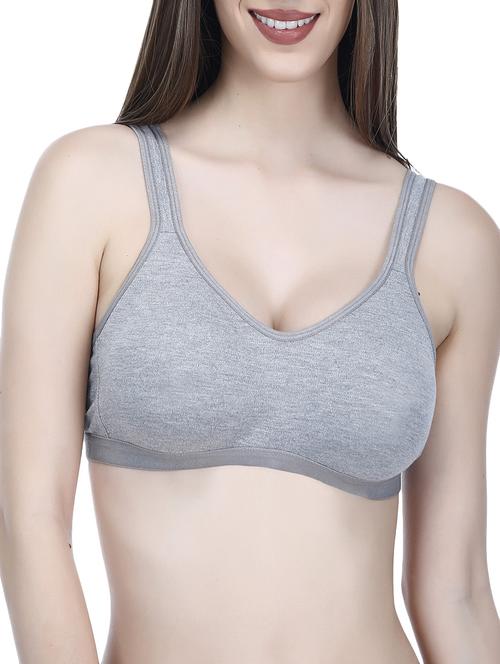 grey full coverage bra - 14355258 - Standard Image - 0