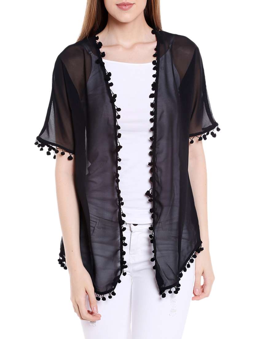 black asymmetric shrug - 14355506 - Zoom Image - 0