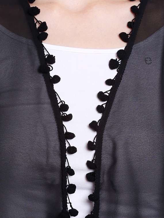 black asymmetric shrug - 14355506 - Standard Image - 3