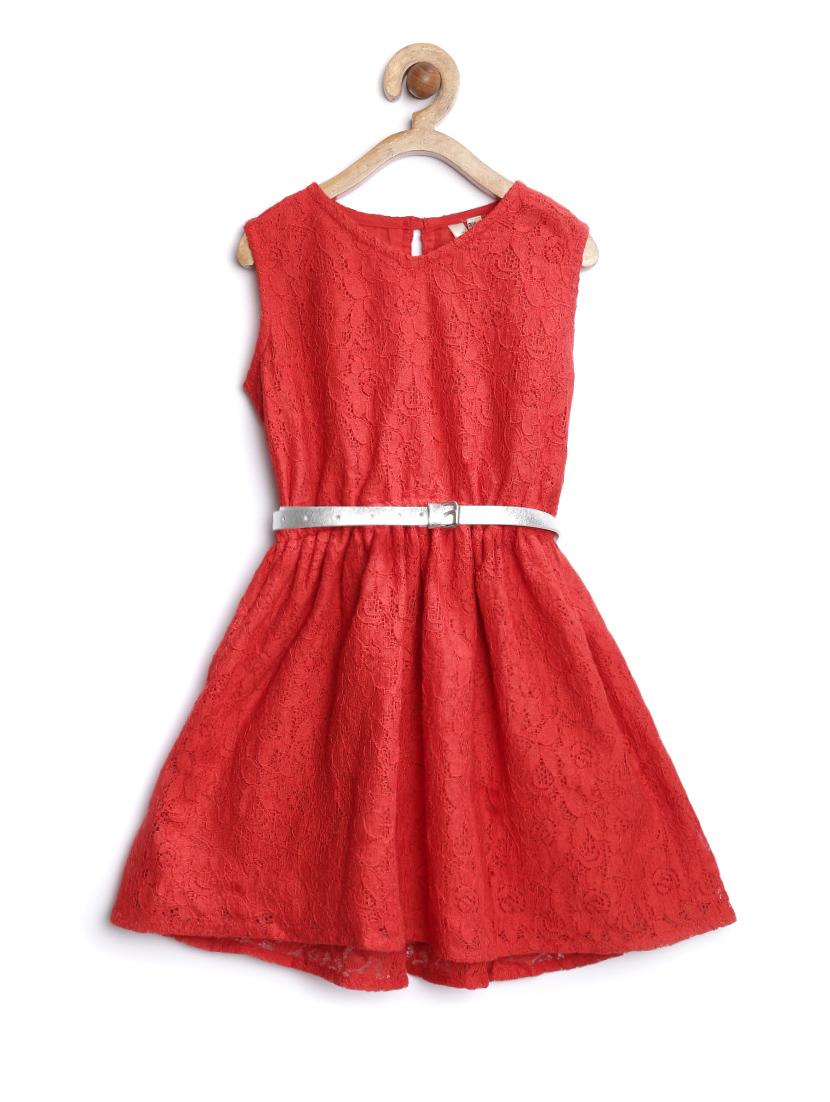 girls round neck sleeveless frock - 14358839 -  Zoom Image - 0