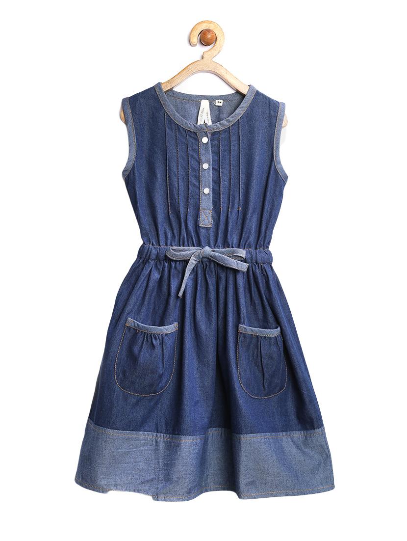 girls round neck sleeveless frock - 14358841 - Zoom Image - 0