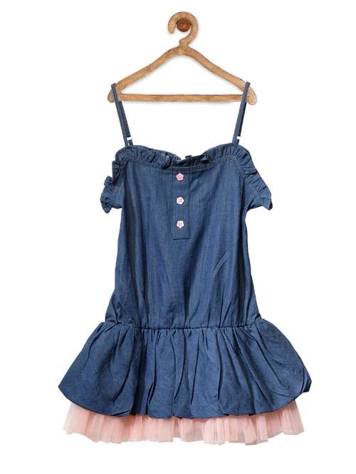 girls square neck sleeveless frock - 14358861 - Standard Image - 0