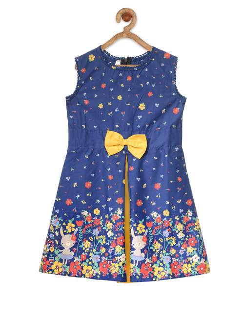 girls round neck sleeveless frock - 14358871 - Standard Image - 0