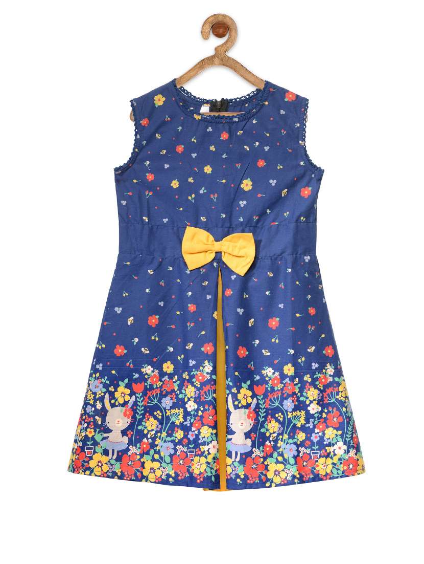 girls round neck sleeveless frock - 14358871 - Zoom Image - 0