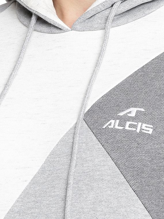 grey cotton color block sweatshirt - 14359041 - Standard Image - 3