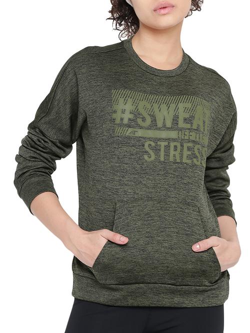 green regular sweatshirt - 14359077 -  Standard Image - 0