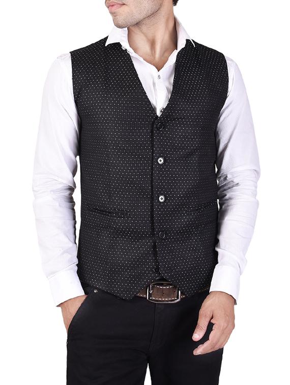 black cotton waist coat