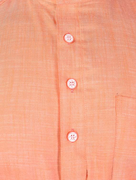 orange cotton kurta - 14361391 -  Standard Image - 3