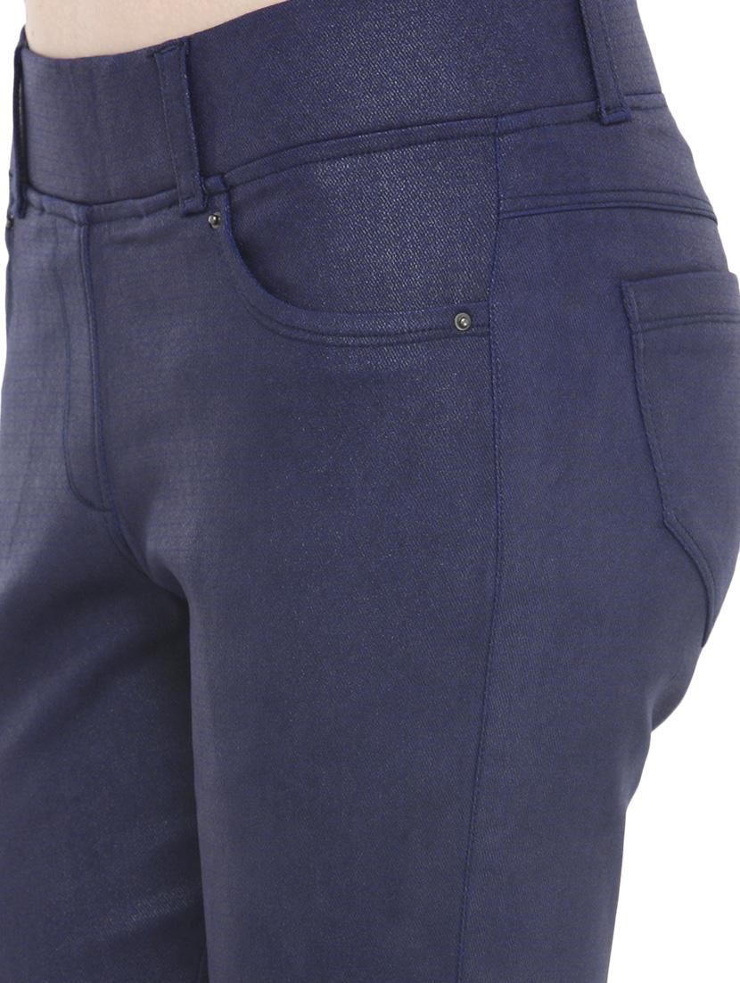 navy blue cotton lycra jeggings - 14366641 - Standard Image - 3