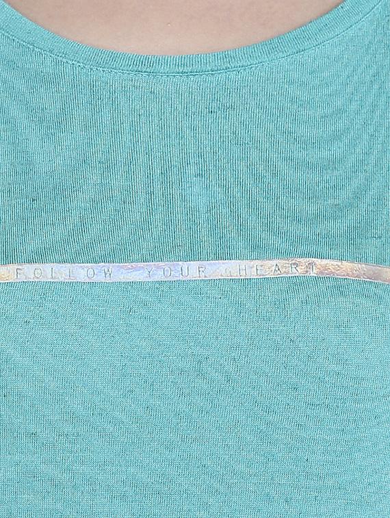 green viscose regular tshirt - 14367787 - Standard Image - 3