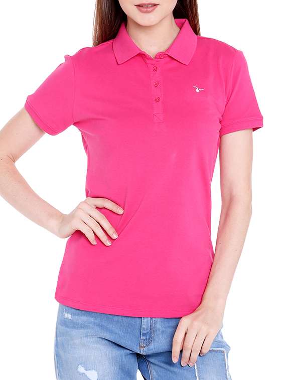 pink solid tshirt - 14367792 - Zoom Image - 0