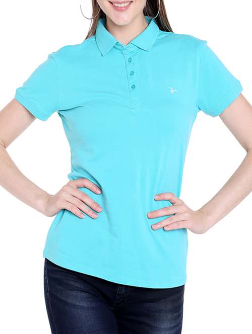 light blue cotton regular tshirt - 14367793 - Standard Image - 0