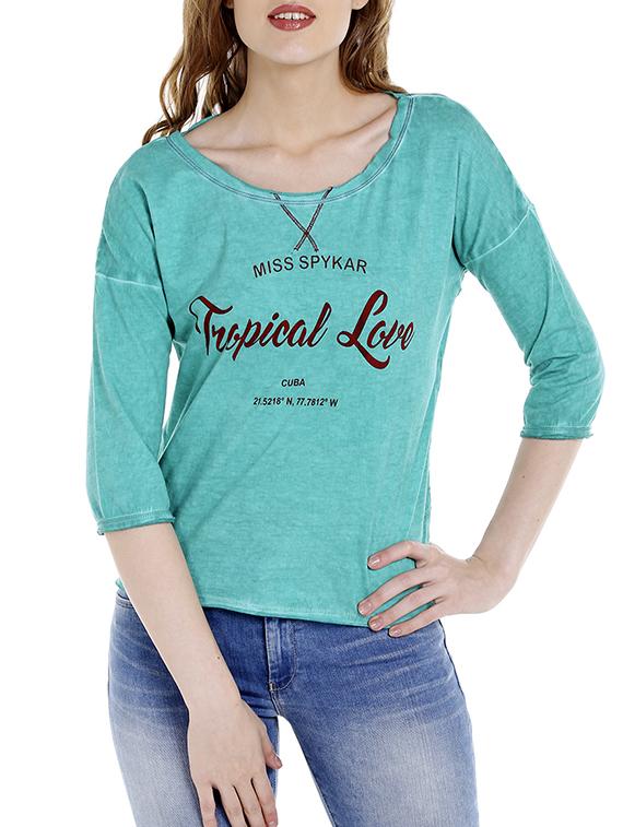 green cotton regular tshirt - 14367805 - Zoom Image - 0