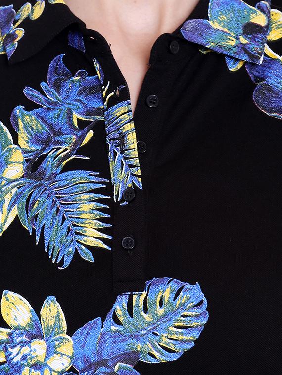 black printed cotton regular tee - 14367838 - Standard Image - 3