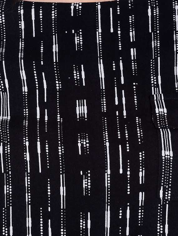 black printed viscose top - 14367866 -  Standard Image - 3