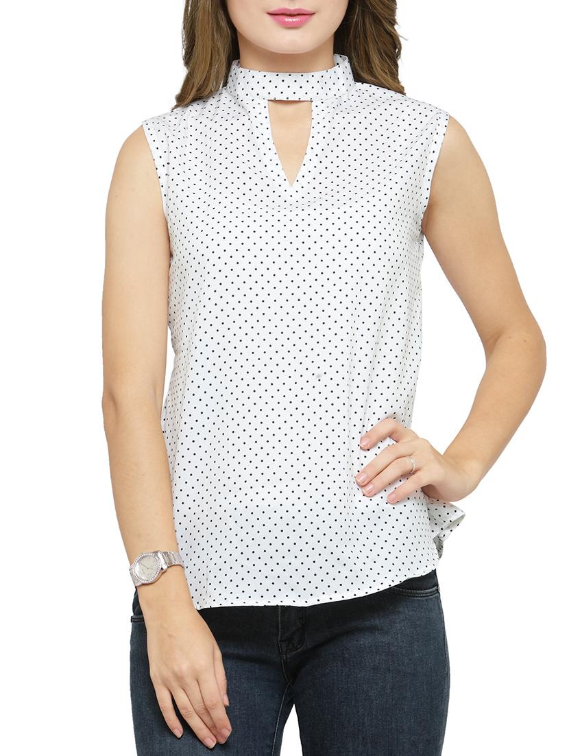 women's straight key hole neck top - 14371129 -  Zoom Image - 0