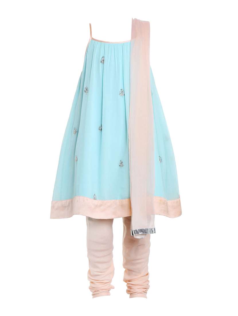 multi colored georgette suit set