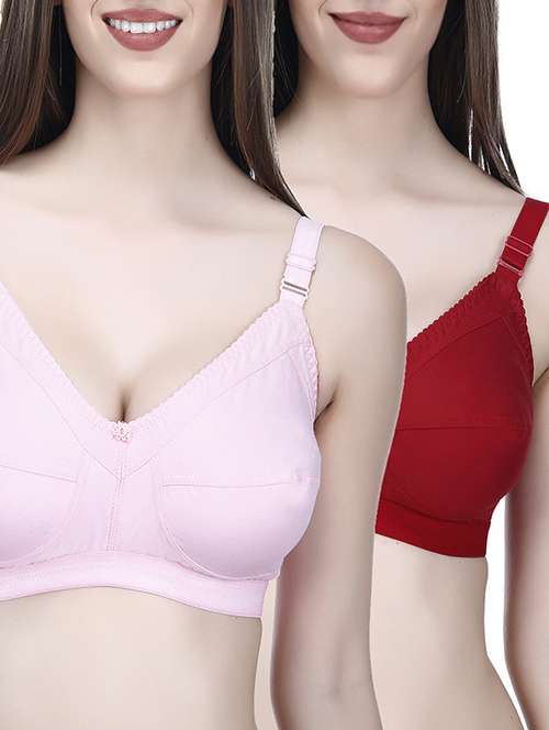 women pack of 2 solid bra - 14372429 -  Standard Image - 0