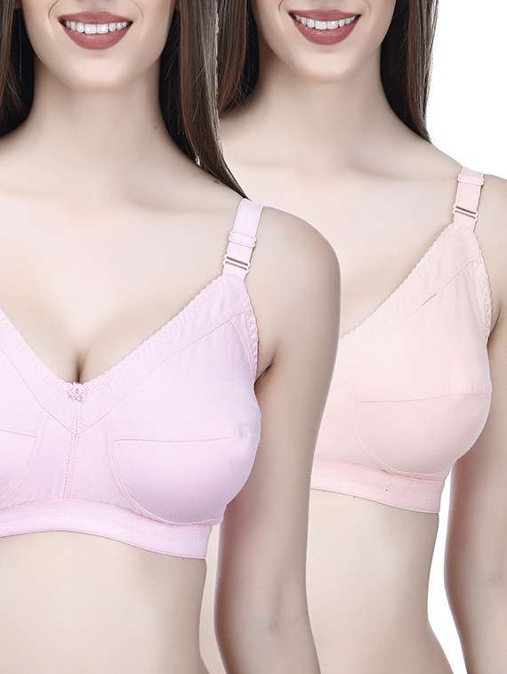 set of 2 floral patch bra