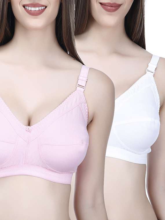 set of 2 floral patch bra 