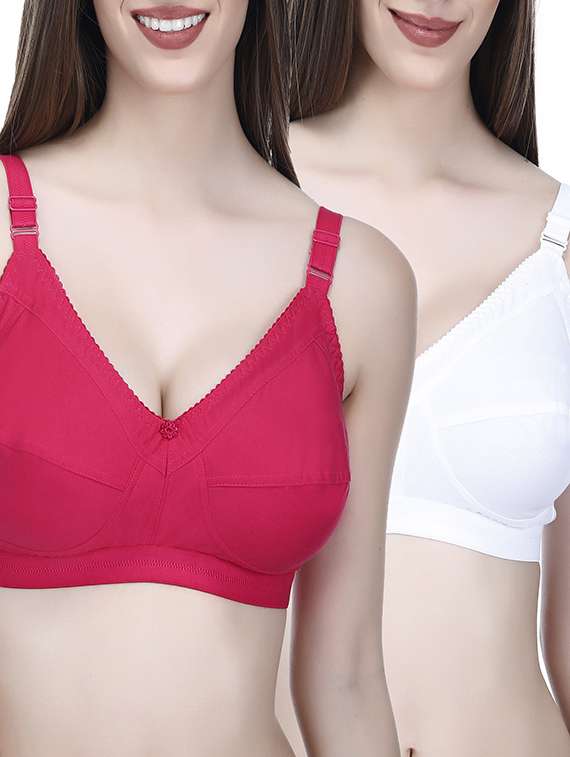 set of 2 floral patch bra 