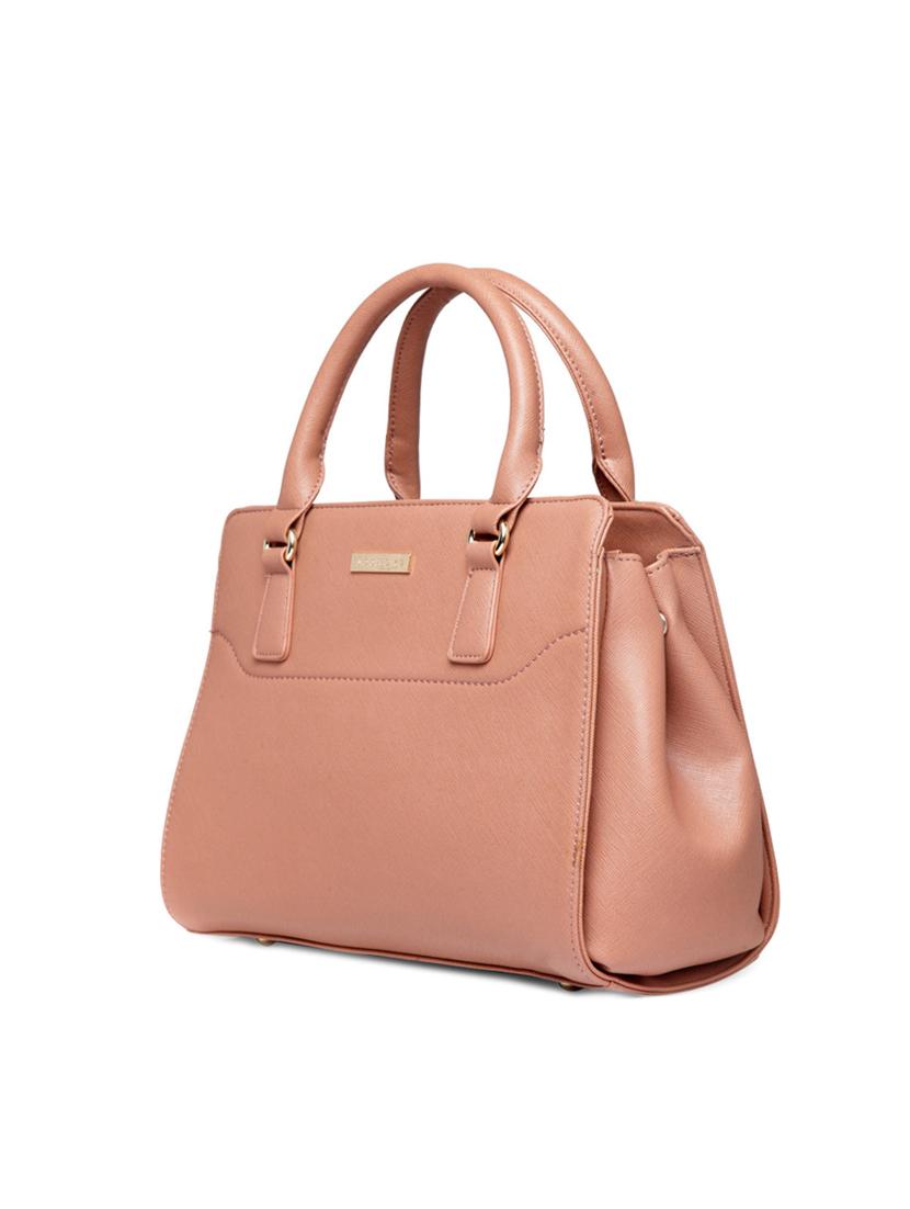 pink leatherette regular handbag - 14373227 - Standard Image - 3