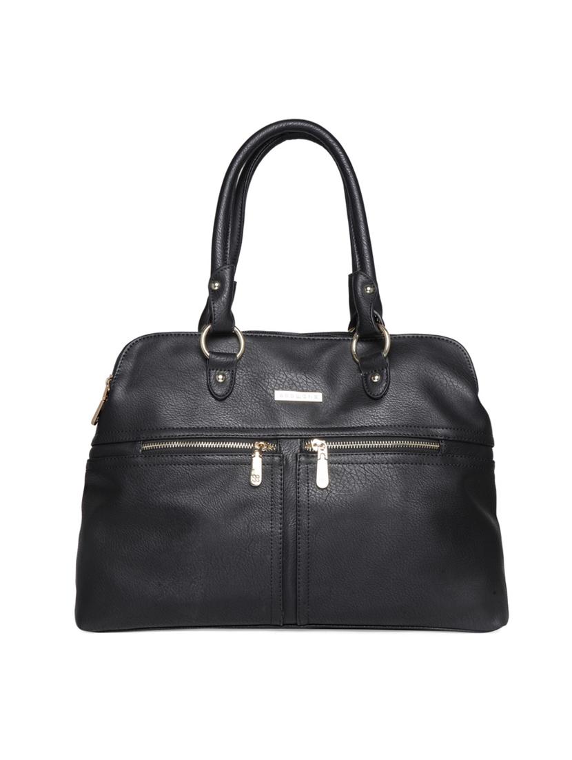 black leatherette regular handbag - 14373236 - Zoom Image - 0