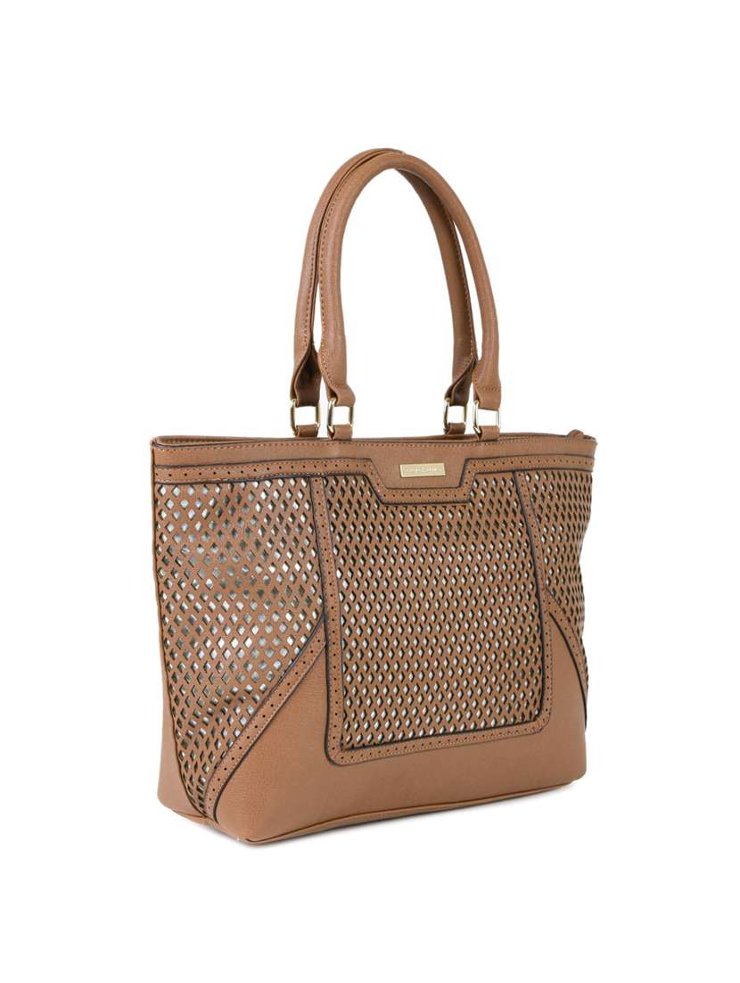 tan leatherette  regular handbag - 14373241 -  Standard Image - 3