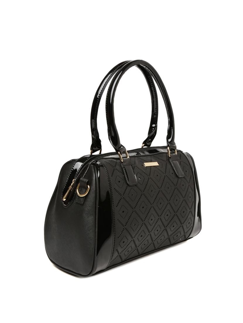black leatherette handbag - 14373264 - Standard Image - 3