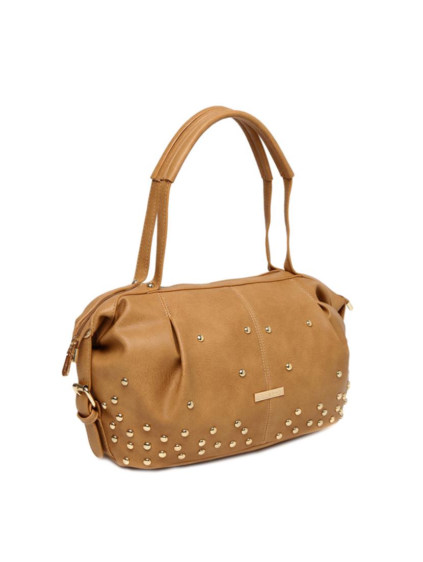 beige leatherette duffel handbag - 14373273 - Standard Image - 3