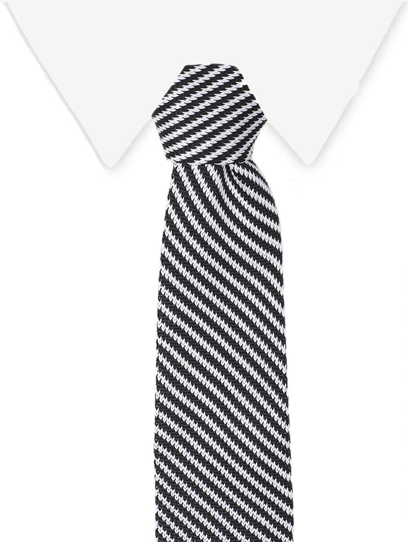 black micro fibre tie - 14375185 - Standard Image - 3