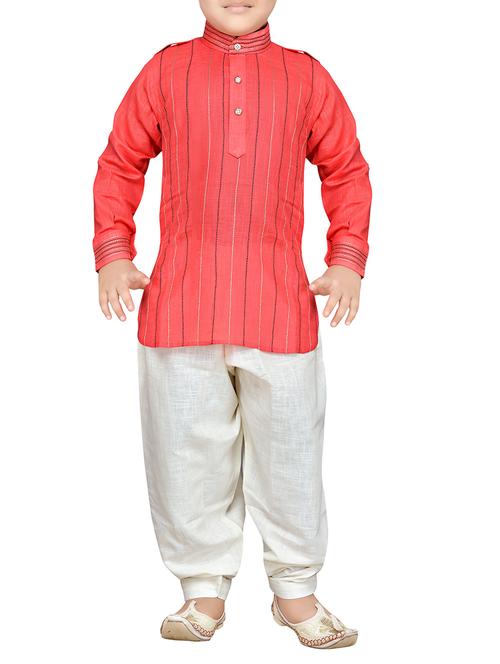 pink cotton kurta pyjama set - 14375290 -  Standard Image - 0