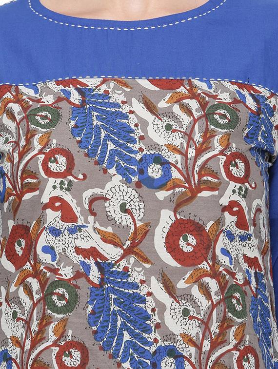 high-low pringted kurta - 14377358 - Standard Image - 3