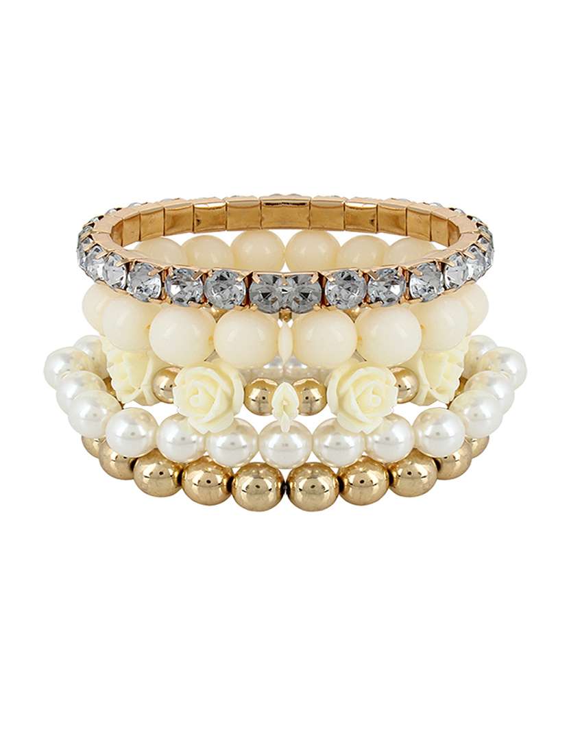 white metal bracelet