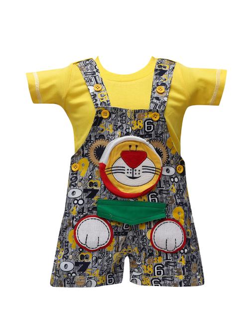 yellow cotton dungarees twin sets & jump suit - 14380895 - Standard Image - 0