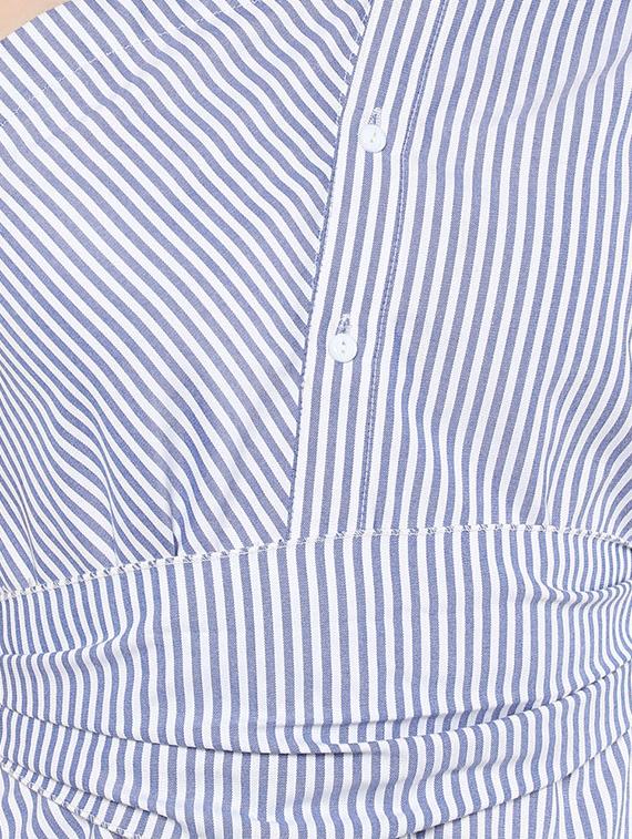 deconstructed striped back bow tie top - 14381055 - Standard Image - 3