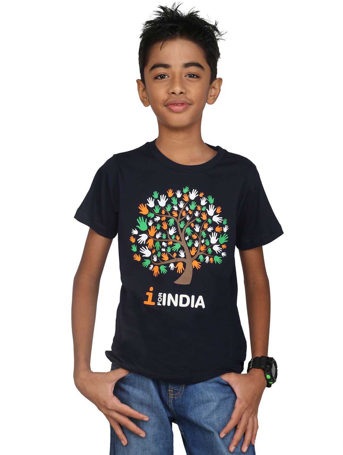 navy blue cotton tshirt - 14387547 -  Standard Image - 3