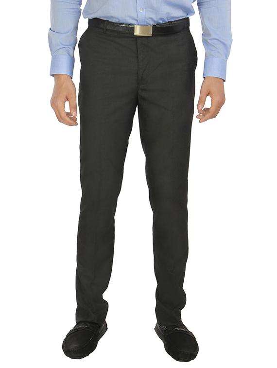 black polyester formal trouser - 14387590 -  Zoom Image - 0