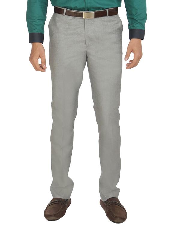 grey polyester  formal trouser - 14387592 -  Zoom Image - 0