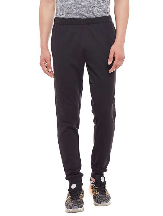 black cotton track pant