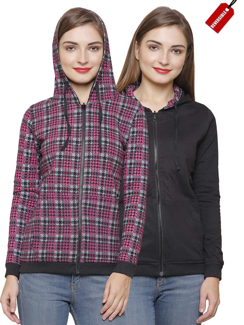 black cotton reversible jacket - 14393327 - Zoom Image - 0
