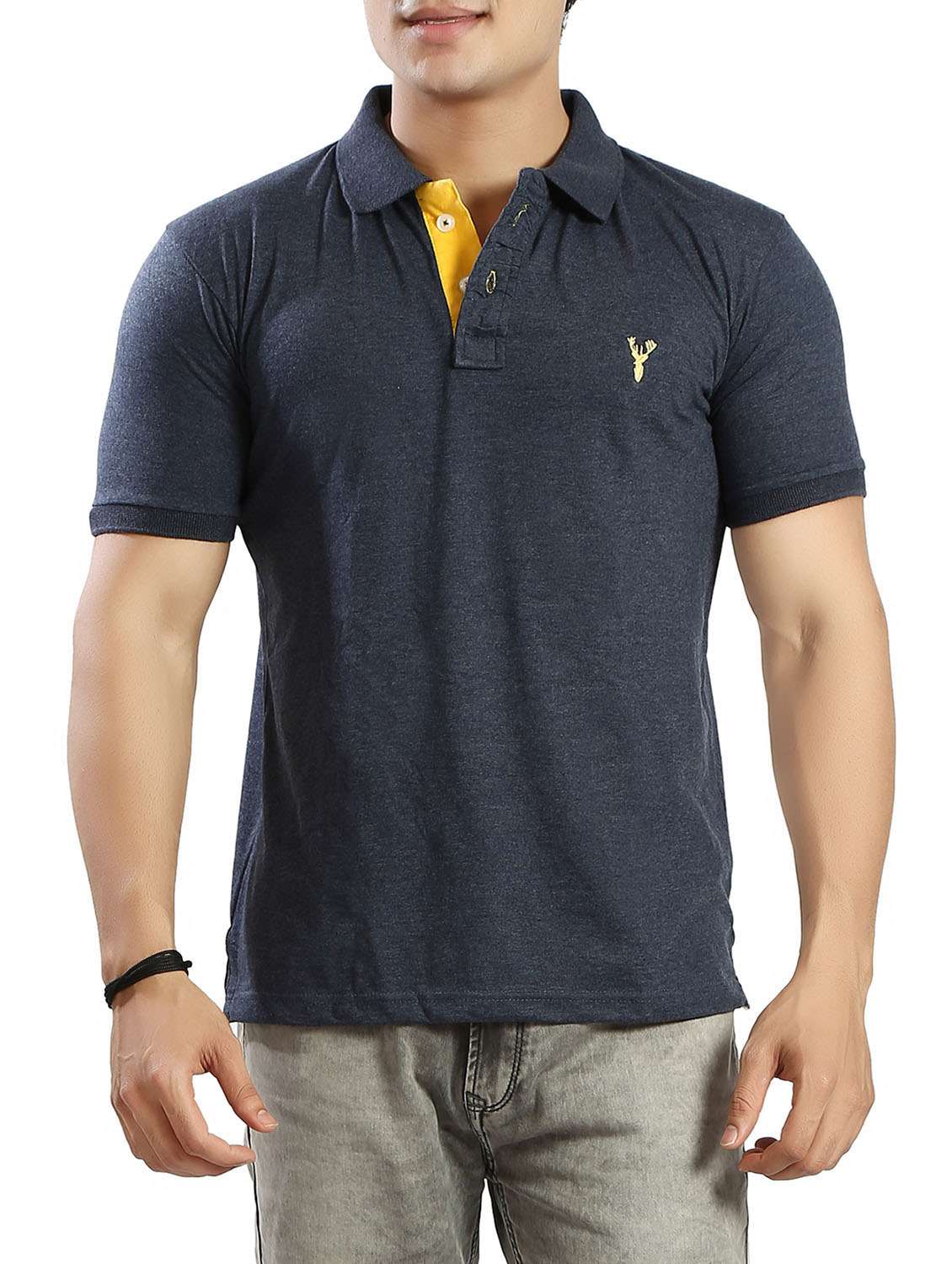 navy blue cotton t-shirt
