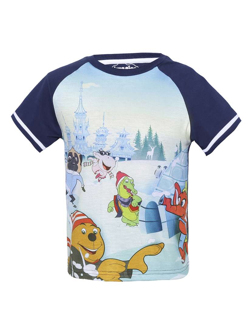 navy blue cotton blend tshirt